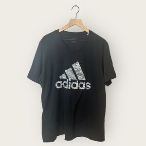 Adidas Black 2XL Camo Camouflage Short Sleeve Top